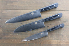  Iseya VG10 G-Series 33 Layer Damascus Japanese Chef's Petty 150mm, Santoku 180mm& Gyuto 210mm Set - Japanny - Best Japanese Knife