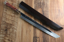 Sakai Takayuki Honyaki White Steel No.1 Mirrored Finish Sakimaru Takohiki 330mm Gold Lacquered Handle - Japanny - Best Japanese Knife