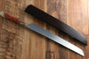 Sakai Takayuki Honyaki White Steel No.1 Mirrored Finish Sakimaru Takohiki Japanese Knife 330mm Gold Lacquered Handle - Japanny - Best Japanese Knife