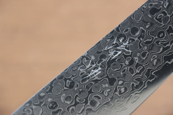 Seisuke AUS10 45 Layer Mirrored Finish Damascus Gyuto  210mm Black Pakka wood Handle - Japanny - Best Japanese Knife
