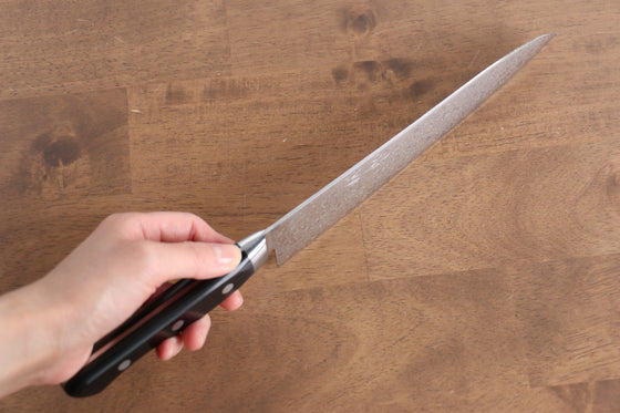 Seisuke AUS10 45 Layer Mirrored Finish Damascus Gyuto  210mm Black Pakka wood Handle - Japanny - Best Japanese Knife