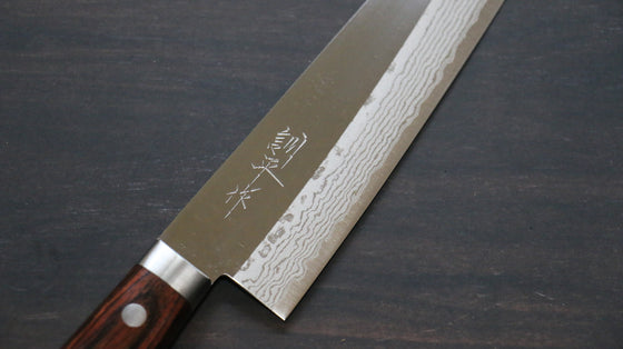 Kunihira Sairyu VG10 Migaki Finished Damascus Gyuto  180mm Mahogany Handle - Japanny - Best Japanese Knife