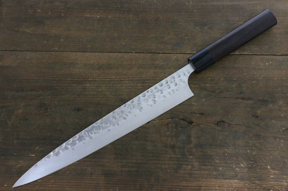Yoshimi Kato Silver Steel No.3 Hammered Sujihiki Japanese Chef Knife 270mm - Japanny - Best Japanese Knife