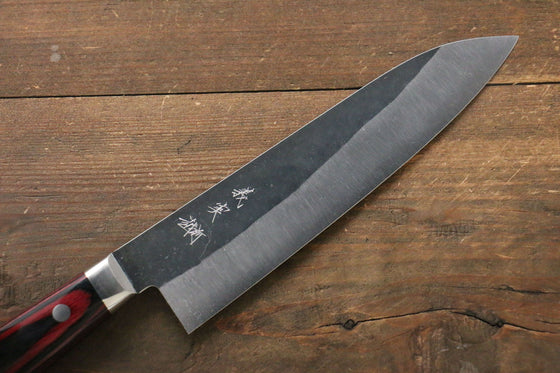 Yoshimi Kato Blue Super Kurouchi Gyuto 180mm Pakka wood Handle - Japanny - Best Japanese Knife
