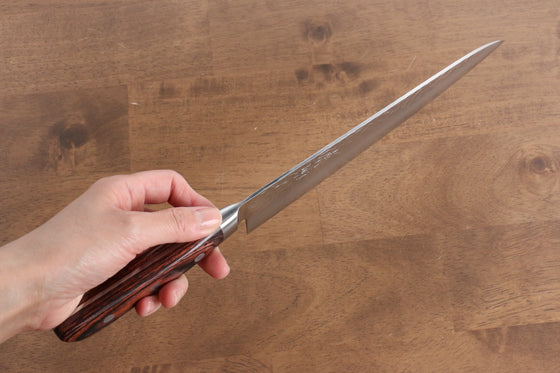 Seisuke VG10 33 Layer Hammered Damascus Gyuto 210mm Mahogany Handle - Japanny - Best Japanese Knife