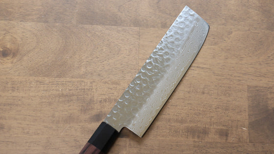 Seisuke AUS10 45 Layer Damascus Usuba 175mm Shitan Handle - Japanny - Best Japanese Knife