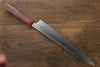 Yoshimi Kato Silver Steel No.3 Hammered Sujihiki Japanese Chef Knife 270mm with Red Honduras Handle - Japanny - Best Japanese Knife