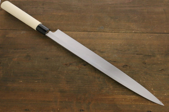 Sakai Takayuki Kasumi White Steel Yanagiba Magnolia Handle - Japanny - Best Japanese Knife