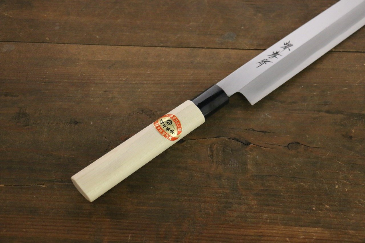 Sakai Takayuki Kasumi White Steel Yanagiba Japanese Knife Magnolia Handle - Japanny - Best Japanese Knife