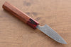 Yoshimi Kato R2/SG2 Damascus Petty-Utility 75mm Red Honduras Handle - Japanny - Best Japanese Knife