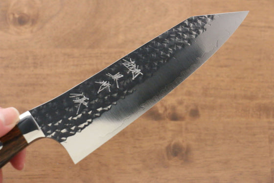 Yu Kurosaki Senko R2/SG2 Hammered Santoku 180mm Ironwood Handle - Japanny - Best Japanese Knife