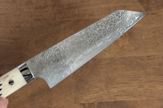 Takeshi Saji R2/SG2 Diamond Finish Damascus Bunka  170mm Cow Bone Handle - Japanny - Best Japanese Knife