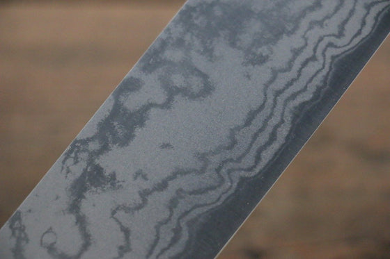 Ogata White Steel No.2  Damascus Migaki Finished Nakiri  165mm with Shitan Handle - Japanny - Best Japanese Knife
