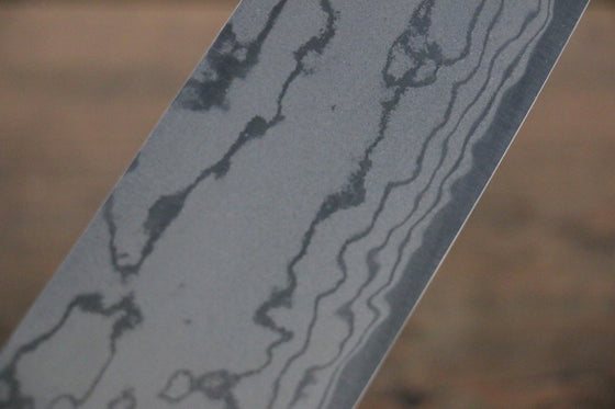Ogata White Steel No.2 Damascus Migaki Finished Gyuto 240mm with Shitan Handle - Japanny - Best Japanese Knife