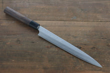  Hideo Kitaoka White Steel No.2 Damascus Yanagiba Japanese Knife 240mm Shitan Handle - Japanny - Best Japanese Knife