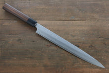  Hideo Kitaoka White Steel No.2 Damascus Yanagiba 300mm Shitan Handle - Japanny - Best Japanese Knife