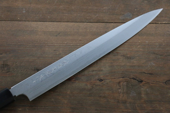 Hideo Kitaoka White Steel No.2 Damascus Yanagiba 300mm Shitan Handle - Japanny - Best Japanese Knife