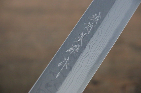 Hideo Kitaoka White Steel No.2 Damascus Yanagiba  300mm Shitan Handle - Japanny - Best Japanese Knife