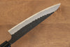 Nao Yamamoto Blue Steel Kurouchi Hammered(Maru) Petty-Utility  140mm Walnut Handle - Japanny - Best Japanese Knife