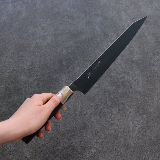 Yu Kurosaki Senko R2/SG2 Hammered Sujihiki 270mm Ebony Wood Handle - Japanny - Best Japanese Knife