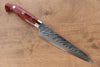 Yu Kurosaki Fujin SPG2 Hammered Petty-Utility  150mm Red Micarta Handle - Japanny - Best Japanese Knife