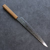 Seisuke Tsukikage AUS10 Migaki Finished Hammered Damascus Sujihiki  270mm Oak Handle - Japanny - Best Japanese Knife