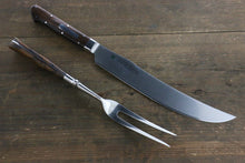  Sakai Takayuki Stainless Steel Carving & Fork Set mm - Japanny - Best Japanese Knife