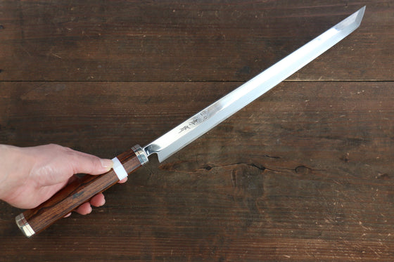Sakai Takayuki Shiden Silver Steel No.3 Takohiki  300mm Desert Ironwood(Sugihara model) Handle - Japanny - Best Japanese Knife