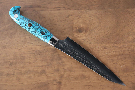 Yu Kurosaki Juhyo SPG2 Hammered Petty-Utility  150mm Turquoise Handle - Japanny - Best Japanese Knife