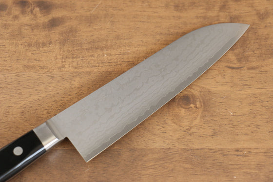 Seisuke VG10 Damascus Santoku  180mm Black Pakka wood Handle - Japanny - Best Japanese Knife