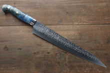  Yu Kurosaki Shizuku R2/SG2 Hammered Sujihiki 270mm Stabilized wood Handle - Japanny - Best Japanese Knife