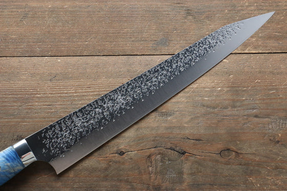 Yu Kurosaki Shizuku R2/SG2 Hammered Sujihiki Japanese Knife 270mm Stabilized wood Handle - Japanny - Best Japanese Knife