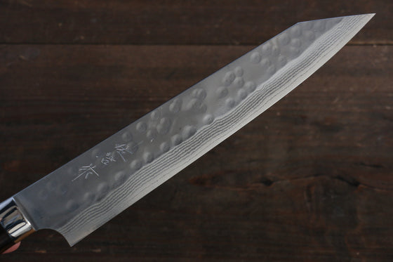 Takeshi Saji SRS13 Hammered Damascus Kiritsuke 210mm Ironwood Handle - Japanny - Best Japanese Knife