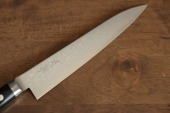 Seisuke VG10 Damascus Petty-Utility  150mm Black Pakka wood Handle - Japanny - Best Japanese Knife