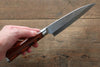 Takeshi Saji SRS13 Hammered Petty-Utility 130mm Red Pakka wood Handle - Japanny - Best Japanese Knife