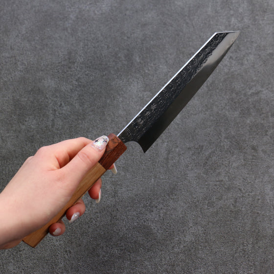 Yoshimi Kato Minamo R2/SG2 Hammered Bunka  165mm Oak Handle - Japanny - Best Japanese Knife