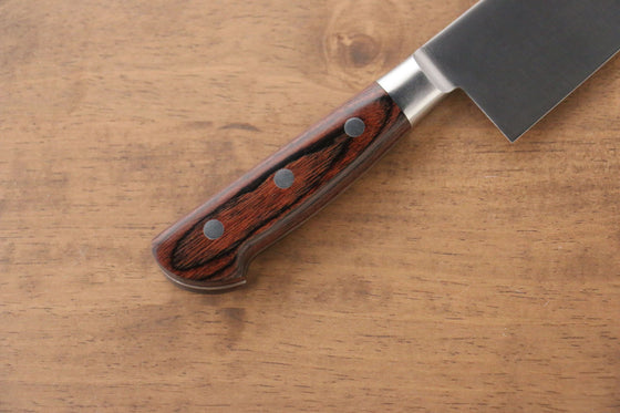Iseya Molybdenum Santoku 180mm Mahogany Pakka wood Handle - Japanny - Best Japanese Knife