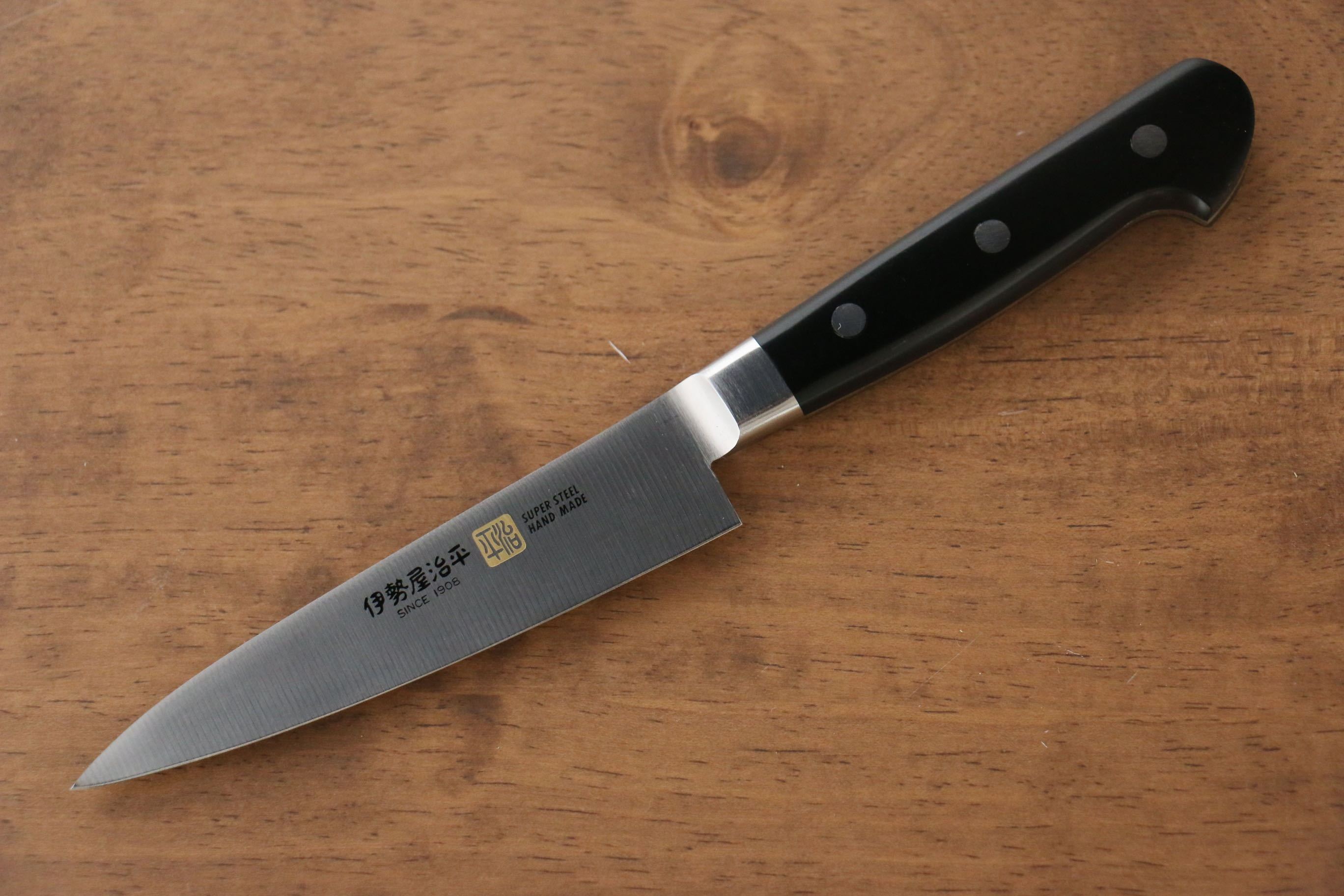 Iseya Molybdenum Petty-Utility Japanese Knife 120mm Black Micarta Handle - Japanny - Best Japanese Knife
