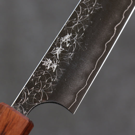 Yoshimi Kato Minamo R2/SG2 Hammered Petty-Utility  150mm Oak Handle - Japanny - Best Japanese Knife