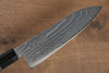Kajin Cobalt Special Steel Damascus Santoku  180mm Gray Pakka wood Handle - Japanny - Best Japanese Knife