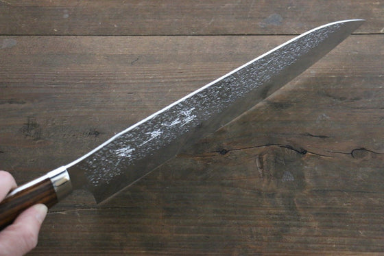 Yu Kurosaki Shizuku R2/SG2 Hammered Gyuto Japanese Chef Knife 240mm with Iron Wood Handle - Japanny - Best Japanese Knife