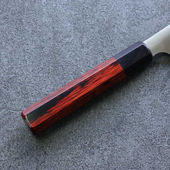 Seisuke Stainless Steel Bread Slicer 240mm Red Pakka wood Handle - Japanny - Best Japanese Knife