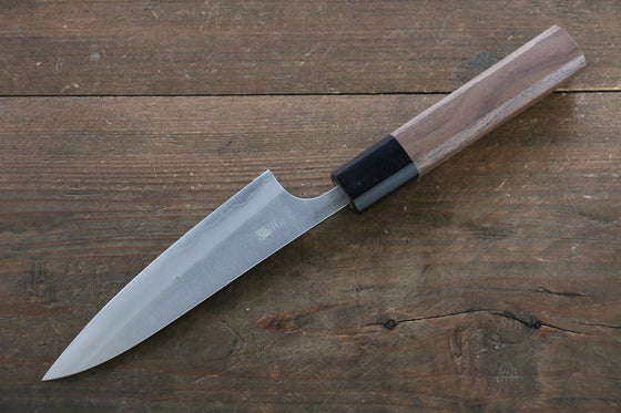 Nao Yamamoto Silver Steel No.3 Nashiji Petty-Utility 120mm Walnut Handle - Japanny - Best Japanese Knife