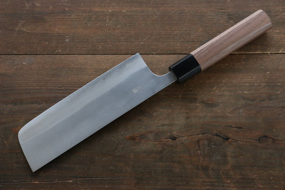 Nao Yamamoto Silver Steel No.3 Nashiji Nakiri 165mm Walnut Handle - Japanny - Best Japanese Knife