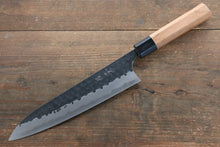  Masakage Masakage Koishi Blue Super Black Finished Gyuto Japanese Knife 210mm with American Cherry Handle - Japanny - Best Japanese Knife