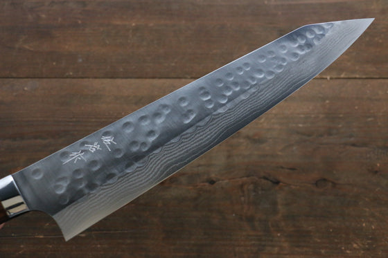 Takeshi Saji SRS13 Hammered Damascus Kiritsuke 270mm Ironwood Handle - Japanny - Best Japanese Knife