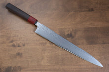  Yu Kurosaki Senko R2/SG2 Hammered Sujihiki 270mm Shitan (ferrule: Red Pakka wood) Handle - Japanny - Best Japanese Knife