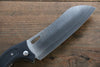 Takeshi Saji R2/SG2 Damascus Folding Santoku Japanese Knife 130mm Carbon Fiber Handle - Japanny - Best Japanese Knife