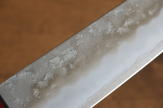 Seisuke Ringo Silver Steel No.3 Nashiji Gyuto 210mm Red Pakka wood Handle - Japanny - Best Japanese Knife