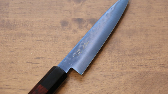 Seisuke SK-85 steel Ion plating Hammered Petty-Utility 120mm Red Pakka wood Handle - Japanny - Best Japanese Knife